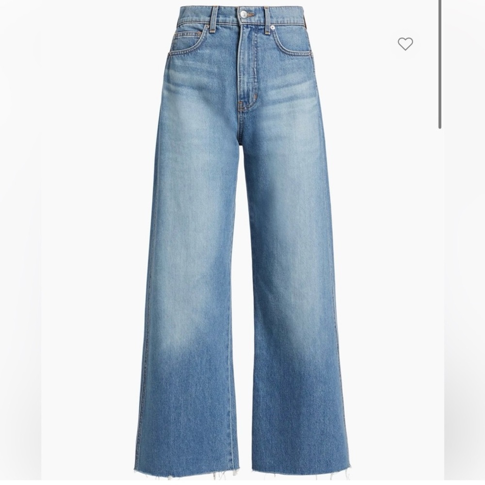 Veronica Beard Blue Flare Wide Leg Jeans